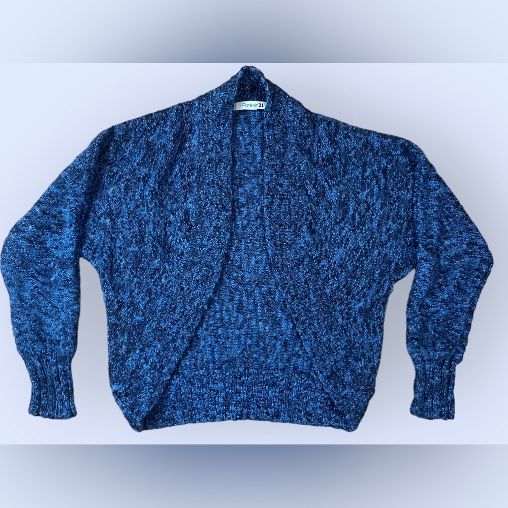 Blue Wool Blend Size Small Forever 21 Cocoon Sweater